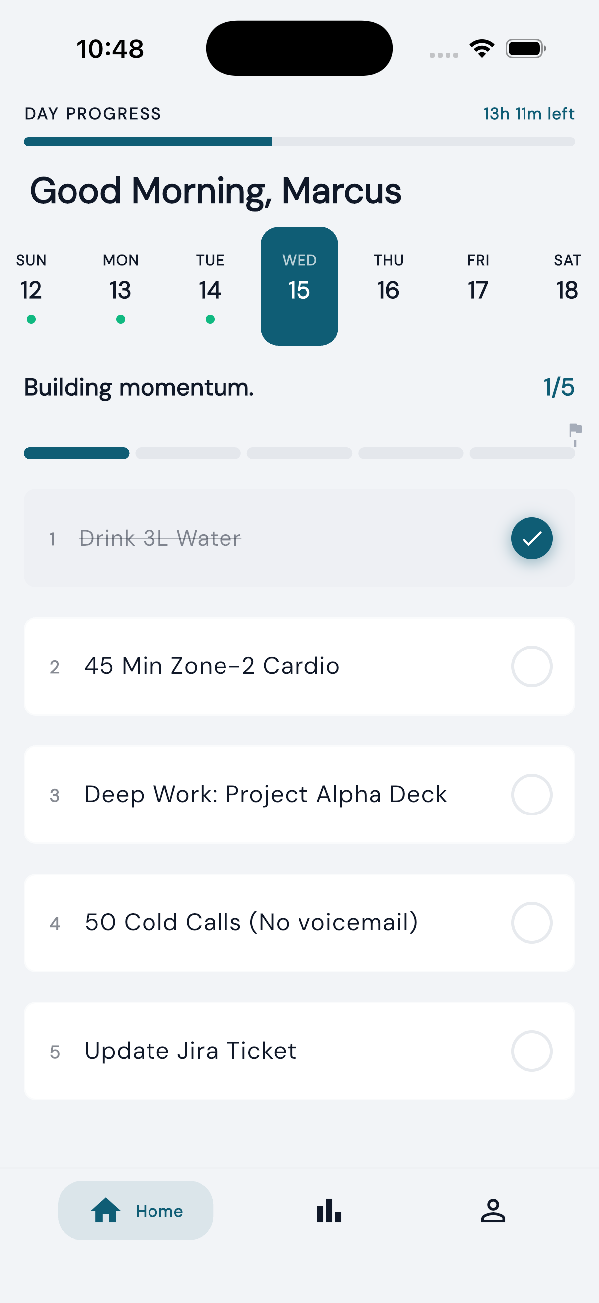 Win the Day Task List